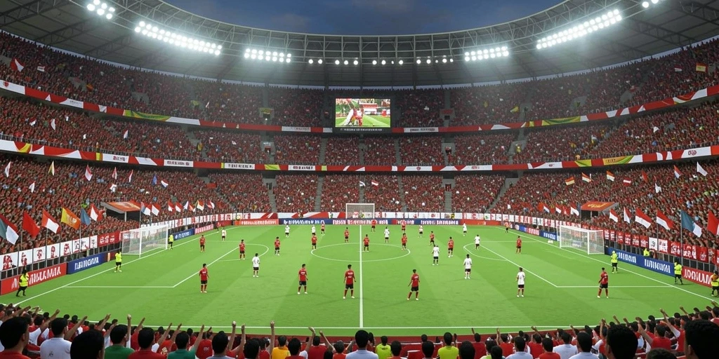 Screenshot memperlihatkan grafik pertandingan sepak bola yang menakjubkan.