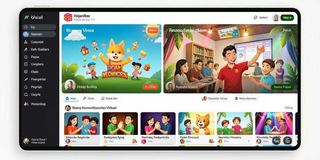 Gambar pengguna yang bersenang-senang dalam mode multiplayer.